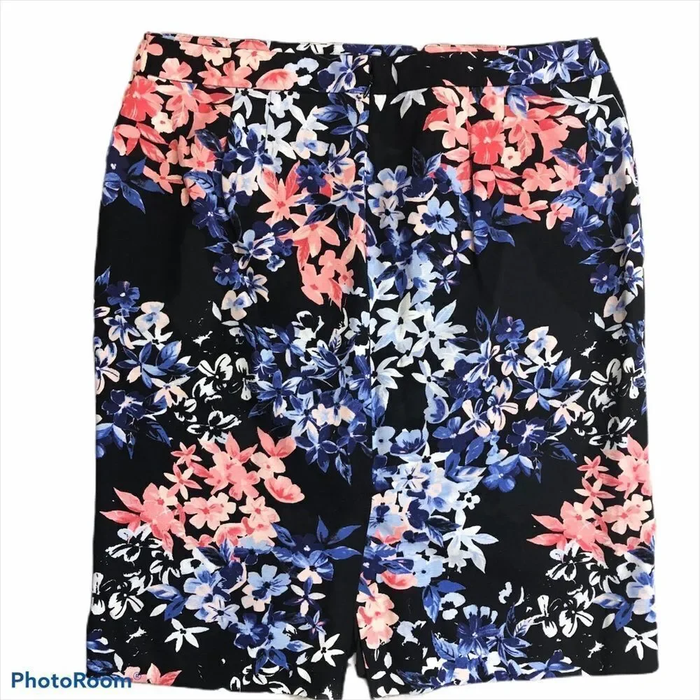 Talbots Black and floral print skirt size 16 - Picture 11 of 12